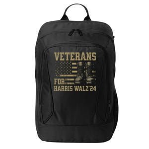 Veterans For Harris Walz Waltz 2024 Presidential Campaign City Backpack