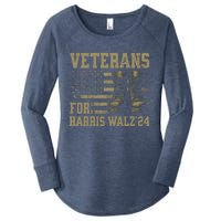 Veterans For Harris Walz Waltz 2024 Presidential Campaign Women's Perfect Tri Tunic Long Sleeve Shirt