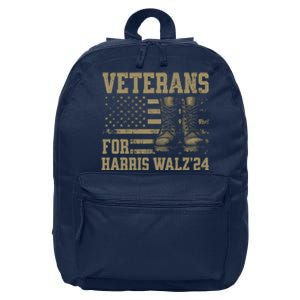 Veterans For Harris Walz Waltz 2024 Presidential Campaign 16 in Basic Backpack