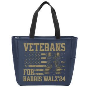 Veterans For Harris Walz Waltz 2024 Presidential Campaign Zip Tote Bag