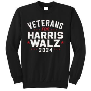 Veterans For Harris Waltz 2024 Election Vote Blue Democrat Gift Sweatshirt