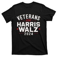 Veterans For Harris Waltz 2024 Election Vote Blue Democrat Gift T-Shirt