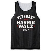 Veterans For Harris Waltz 2024 Election Vote Blue Democrat Gift Mesh Reversible Basketball Jersey Tank