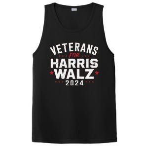 Veterans For Harris Waltz 2024 Election Vote Blue Democrat Gift PosiCharge Competitor Tank