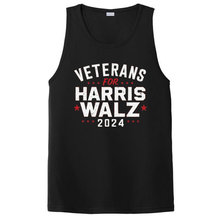 Veterans For Harris Waltz 2024 Election Vote Blue Democrat Gift PosiCharge Competitor Tank