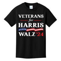 Veterans For Harris Walz 2024 Vote Tim Walz Kamala Harris Kids T-Shirt