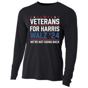 Veterans For Harris Walz 24 WeRe Not Going Back Cooling Performance Long Sleeve Crew