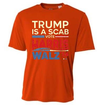 Vote For Harris 2024 Trump Is A Scab Vote Harris Cooling Performance Crew T-Shirt