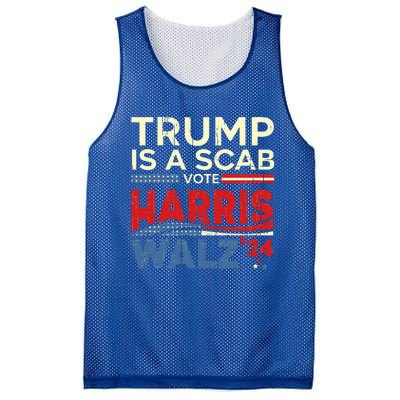 Vote For Harris 2024 Trump Is A Scab Vote Harris Mesh Reversible Basketball Jersey Tank