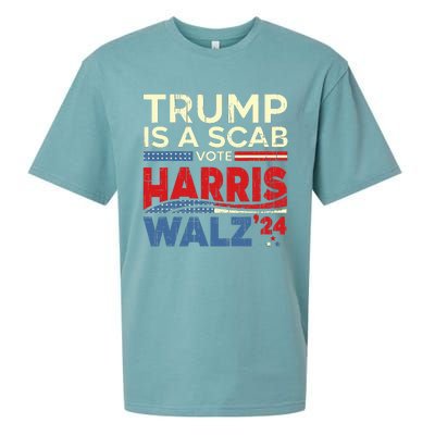 Vote For Harris 2024 Trump Is A Scab Vote Harris Sueded Cloud Jersey T-Shirt