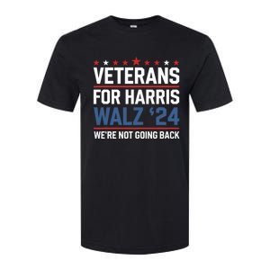 Veterans For Harris Walz 24 WeRe Not Going Back Softstyle CVC T-Shirt