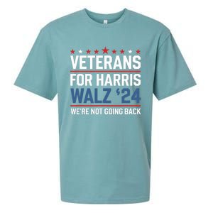 Veterans For Harris Walz 24 WeRe Not Going Back Sueded Cloud Jersey T-Shirt