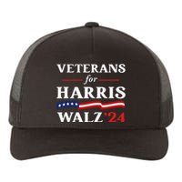 Veterans For Harris Walz 2024 Vote Tim Walz Kamala Harris Yupoong Adult 5-Panel Trucker Hat