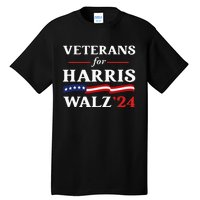 Veterans For Harris Walz 2024 Vote Tim Walz Kamala Harris Tall T-Shirt