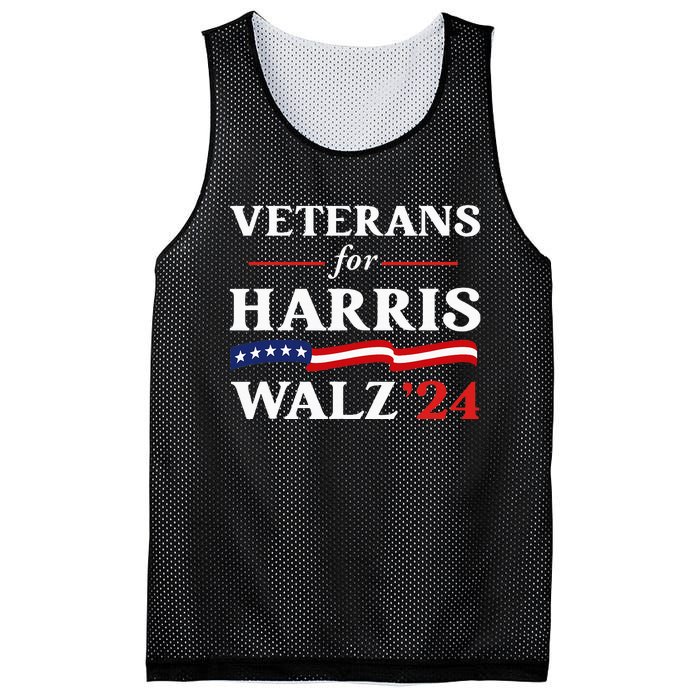 Veterans For Harris Walz 2024 Vote Tim Walz Kamala Harris Mesh Reversible Basketball Jersey Tank