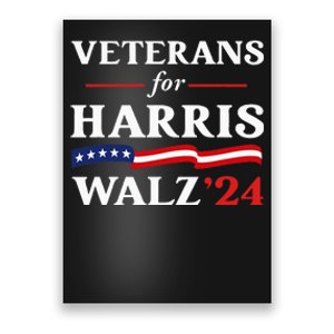 Veterans For Harris Walz 2024 Vote Tim Walz Kamala Harris Poster