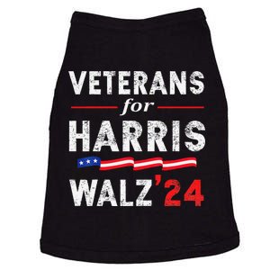 Veterans For Harris Waltz 2024 Election Vote Blue Democrat Gift Doggie Tank