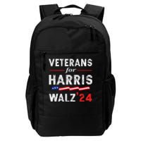 Veterans For Harris Waltz 2024 Election Vote Blue Democrat Gift Daily Commute Backpack