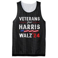 Veterans For Harris Waltz 2024 Election Vote Blue Democrat Gift Mesh Reversible Basketball Jersey Tank