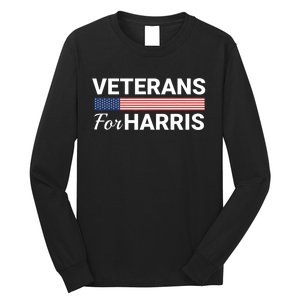 Veterans For Harris 2024 Military Vets Kamala Harris Long Sleeve Shirt