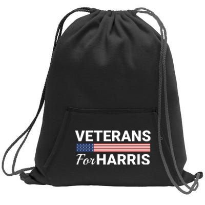 Veterans For Harris 2024 Military Vets Kamala Harris Sweatshirt Cinch Pack Bag