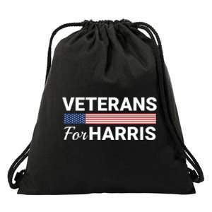 Veterans For Harris 2024 Military Vets Kamala Harris Drawstring Bag