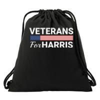 Veterans For Harris 2024 Military Vets Kamala Harris Drawstring Bag