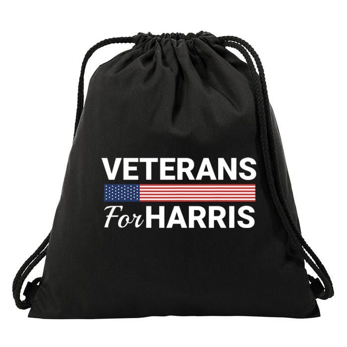 Veterans For Harris 2024 Military Vets Kamala Harris Drawstring Bag