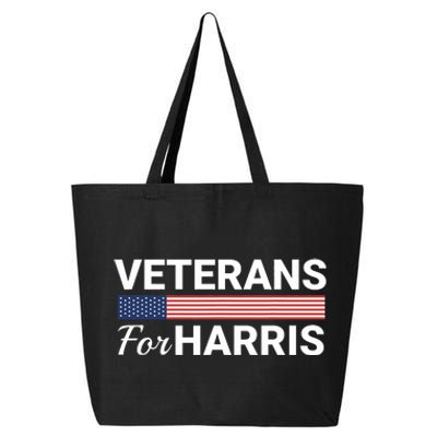 Veterans For Harris 2024 Military Vets Kamala Harris 25L Jumbo Tote