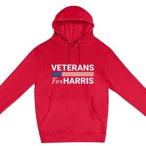 Veterans For Harris 2024 Military Vets Kamala Harris Premium Pullover Hoodie