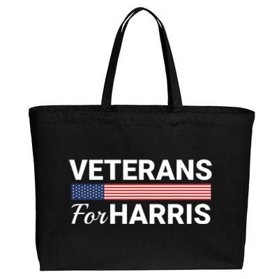 Veterans For Harris 2024 Military Vets Kamala Harris Cotton Canvas Jumbo Tote