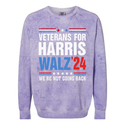 Veterans For Harris Walz 2024 Harris Waltz Colorblast Crewneck Sweatshirt