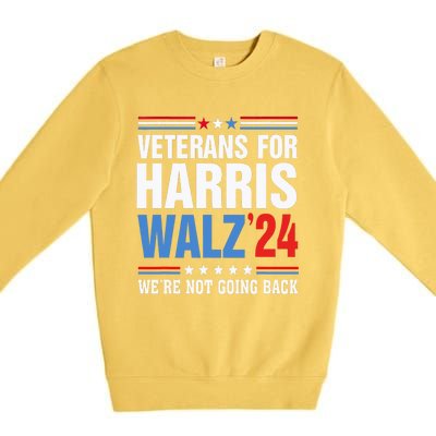 Veterans For Harris Walz 2024 Harris Waltz Premium Crewneck Sweatshirt