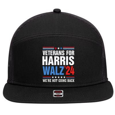 Veterans For Harris Walz 2024 Harris Waltz 7 Panel Mesh Trucker Snapback Hat