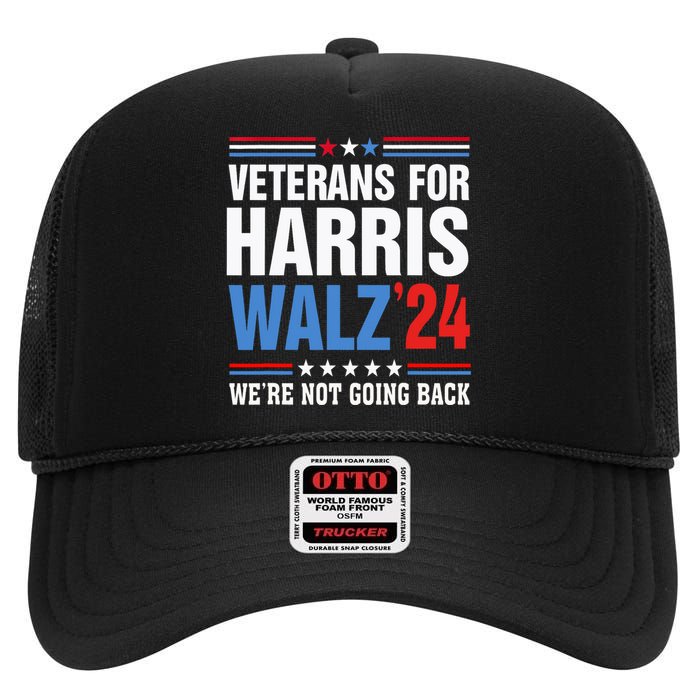 Veterans For Harris Walz 2024 Harris Waltz High Crown Mesh Back Trucker Hat