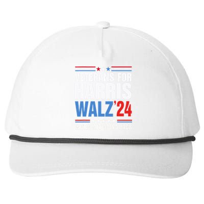 Veterans For Harris Walz 2024 Harris Waltz Snapback Five-Panel Rope Hat