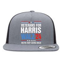 Veterans For Harris Walz 2024 Harris Waltz Flat Bill Trucker Hat