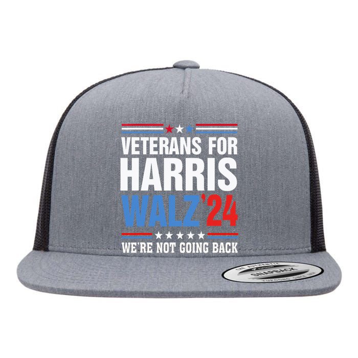 Veterans For Harris Walz 2024 Harris Waltz Flat Bill Trucker Hat