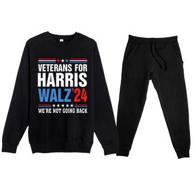 Veterans For Harris Walz 2024 Harris Waltz Premium Crewneck Sweatsuit Set