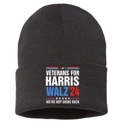 Veterans For Harris Walz 2024 Harris Waltz Sustainable Knit Beanie