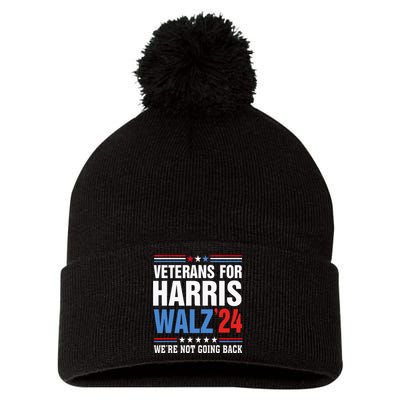 Veterans For Harris Walz 2024 Harris Waltz Pom Pom 12in Knit Beanie