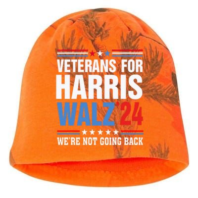 Veterans For Harris Walz 2024 Harris Waltz Kati - Camo Knit Beanie