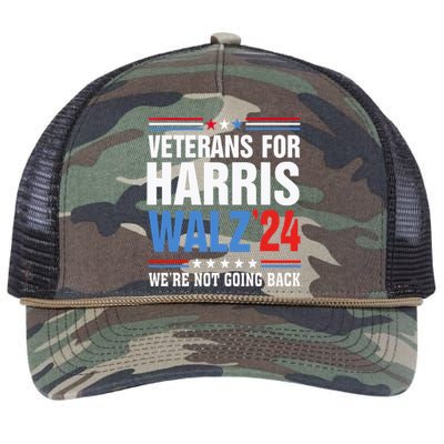 Veterans For Harris Walz 2024 Harris Waltz Retro Rope Trucker Hat Cap