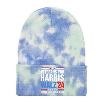 Veterans For Harris Walz 2024 Harris Waltz Tie Dye 12in Knit Beanie