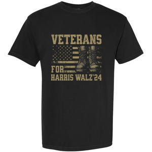 Veterans For Harris Walz Waltz 2024 Presidential Campaign Garment-Dyed Heavyweight T-Shirt