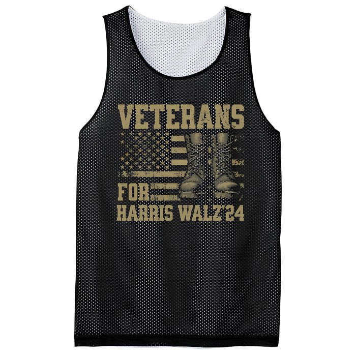 Veterans For Harris Walz Waltz 2024 Presidential Campaign Mesh Reversible Basketball Jersey Tank