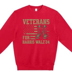 Veterans For Harris Walz Waltz 2024 Presidential Campaign Premium Crewneck Sweatshirt