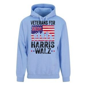 Veterans For Harris Waltz 2024 Comma La Kamala Usa Flag Unisex Surf Hoodie