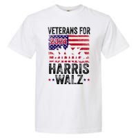 Veterans For Harris Waltz 2024 Comma La Kamala Usa Flag Garment-Dyed Heavyweight T-Shirt