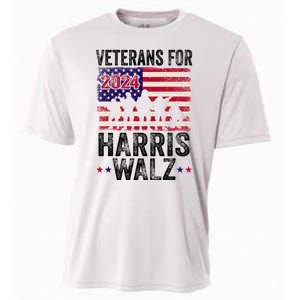 Veterans For Harris Waltz 2024 Comma La Kamala Usa Flag Cooling Performance Crew T-Shirt